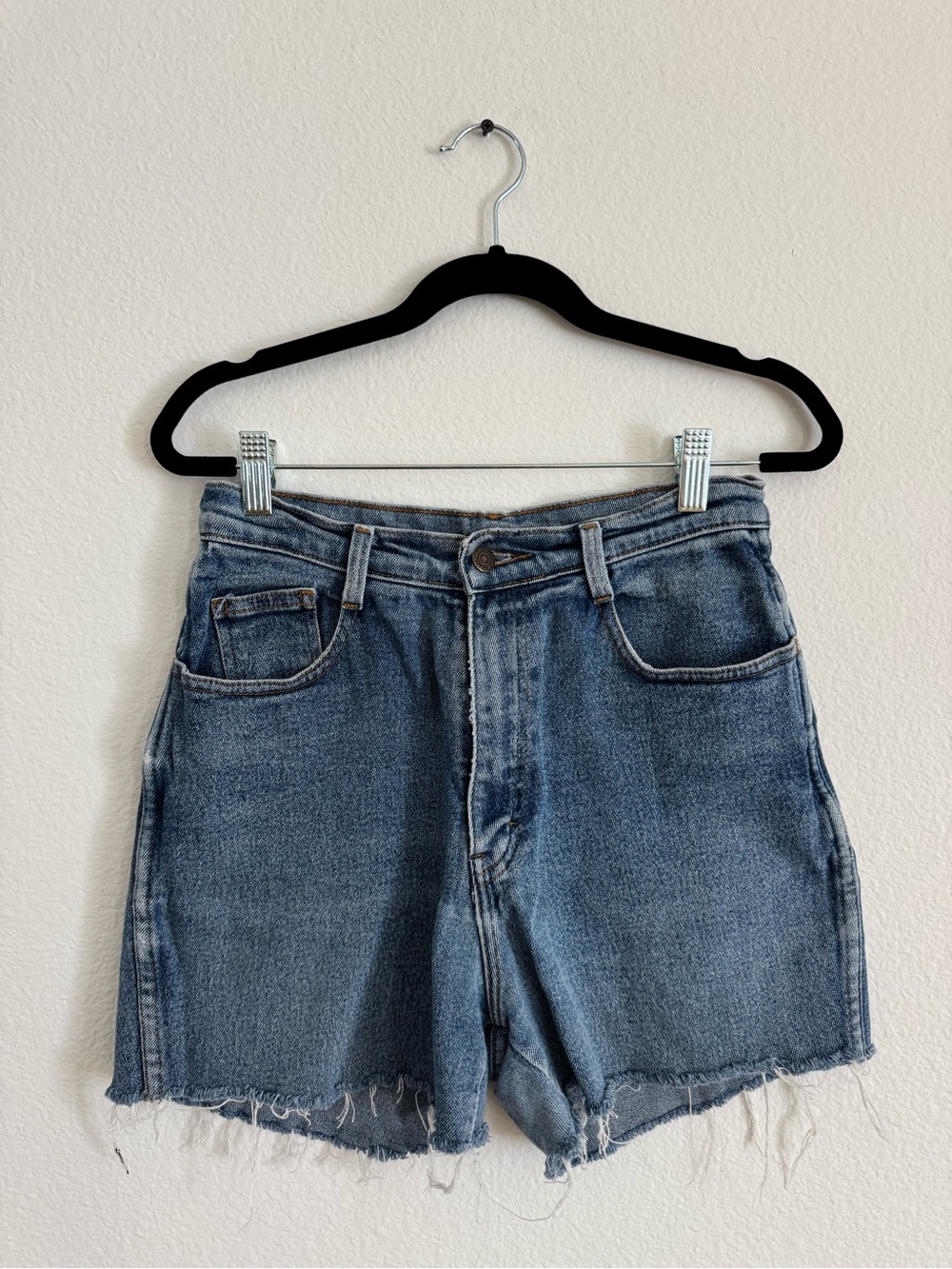 Vintage High-Rise Blue Denim Shorts